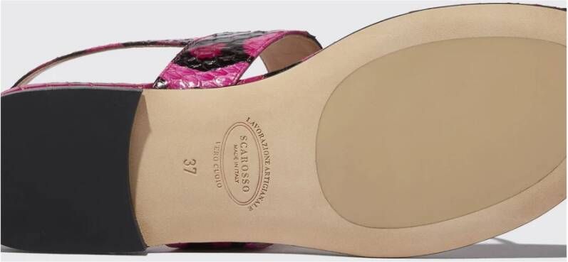 Scarosso Emma Elaphe Platte Sandalen Roze Dames