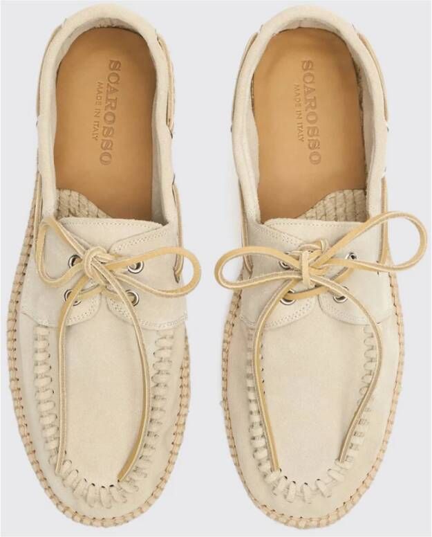 Scarosso Chique Espadrille Bootschoenen Beige Heren