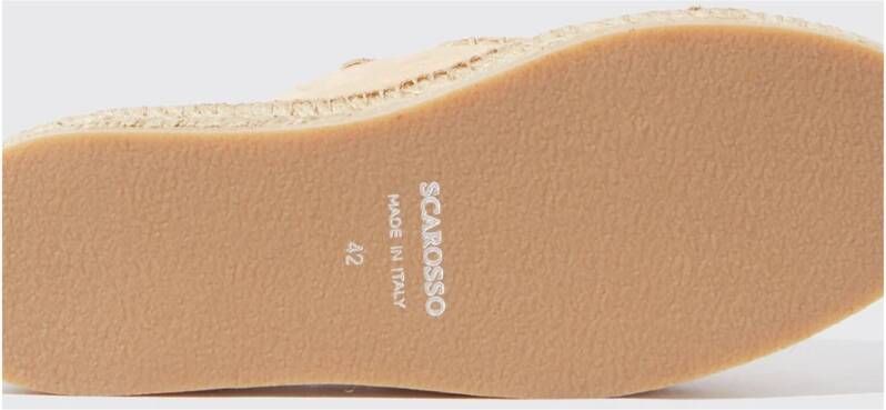 Scarosso Beige Suede Espadrilles Beige Heren