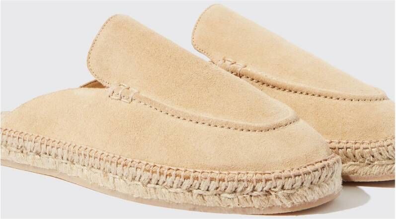 Scarosso Beige Suede Espadrilles Beige Heren