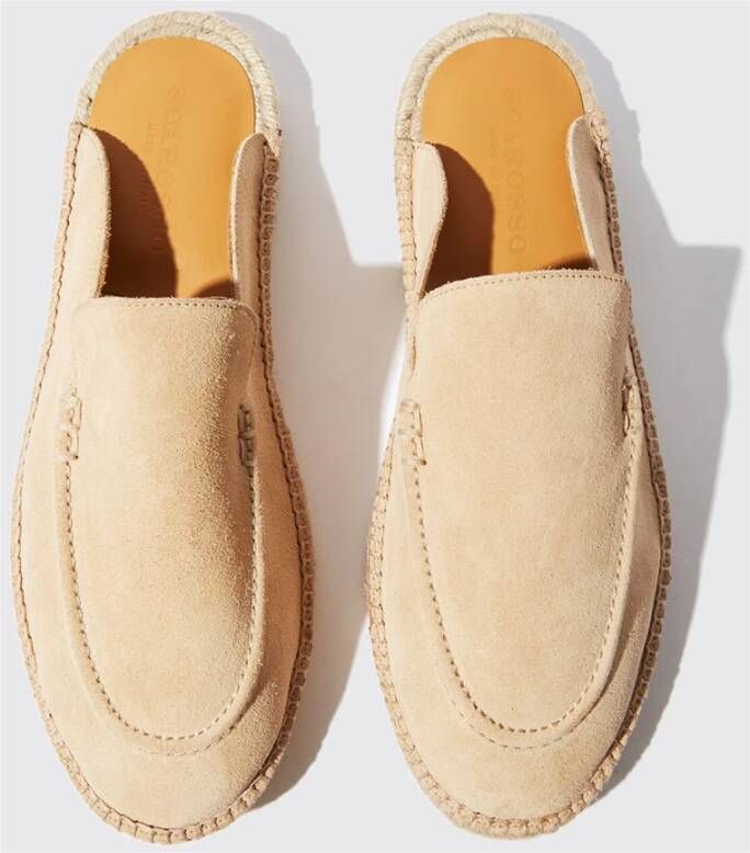 Scarosso Beige Suede Espadrilles Beige Heren