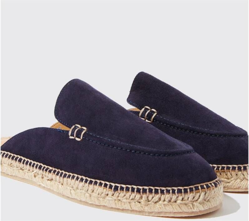 Scarosso Blauwe Suède Espadrilles Blauw Heren