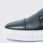 Scarosso Fabio Leren Sneakers Blauw Heren - Thumbnail 4