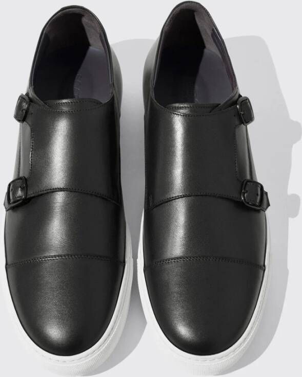 Scarosso Fabio Handgemaakte Monkstrap Sneakers Zwart Heren