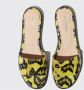 Scarosso Federica Leren Sliders Yellow Dames - Thumbnail 2