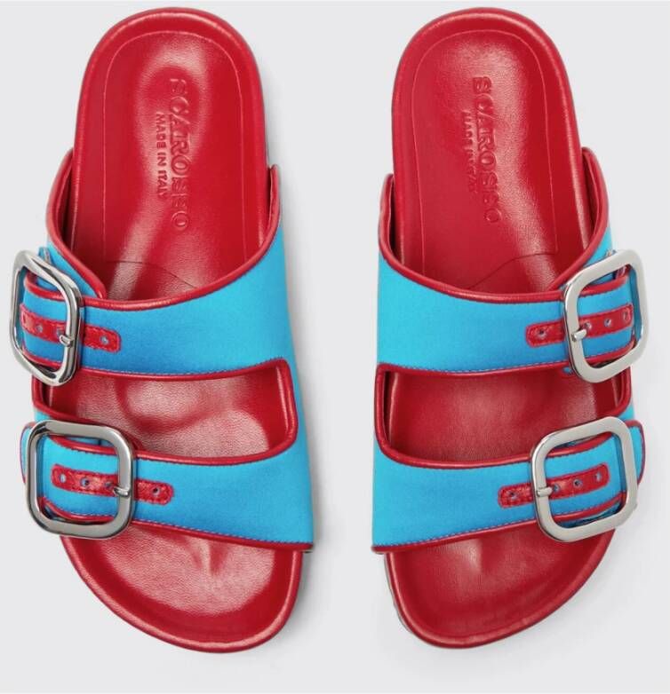 Scarosso Flat Sandals Blue Dames