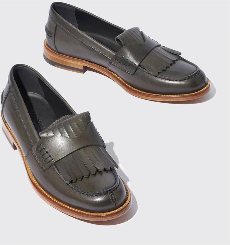 Scarosso Fringed Penny Loafer in Grijs Gray Dames