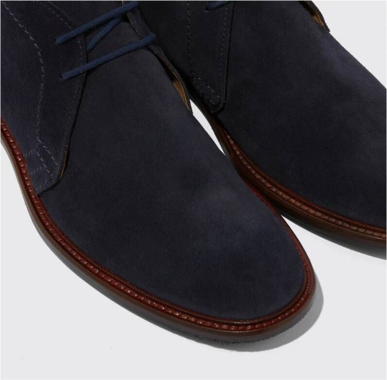 Scarosso Suede Gary Laarzen Blauw Heren