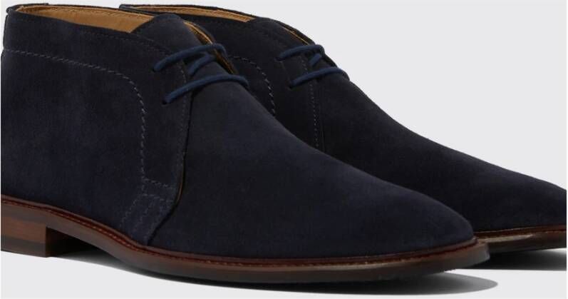 Scarosso Suede Gary Laarzen Blauw Heren