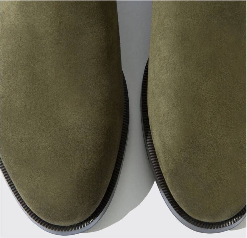 Scarosso Groene Suède Chelsea Boots