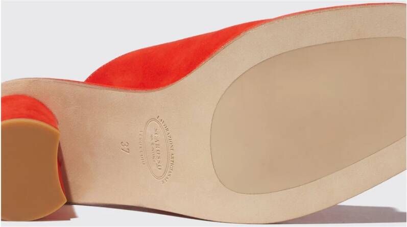 Scarosso Gwen Rode Leren Sandalen Rood Dames