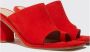 Scarosso Gwen Rode Leren Sandalen Rood Dames - Thumbnail 4