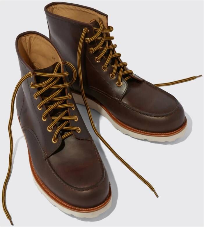 Scarosso Handgemaakte Italiaanse Veterschoenen Brown Heren