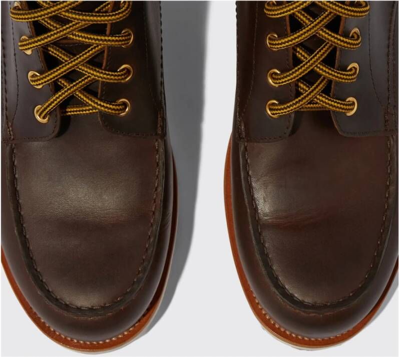 Scarosso Handgemaakte Italiaanse Veterschoenen Brown Heren