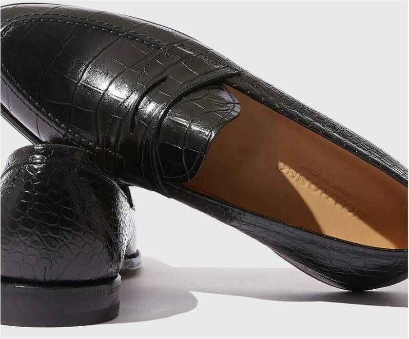 Scarosso Handgemaakte Loafers met Krokodillenprint