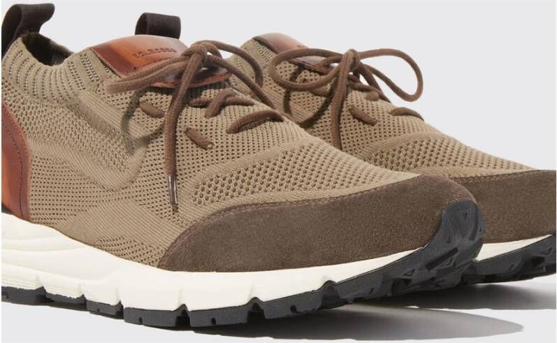 Scarosso Handgemaakte hardloopschoenen in grijs breisel Gray Heren