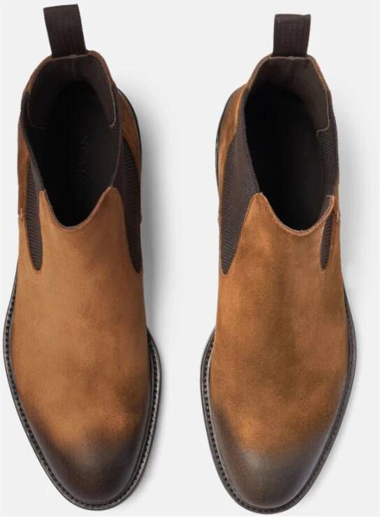 Scarosso Hunter Cigar Chelsea Boots