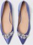 Scarosso Satin Ballet Flats met Rhinestone Detail Purple Dames - Thumbnail 2