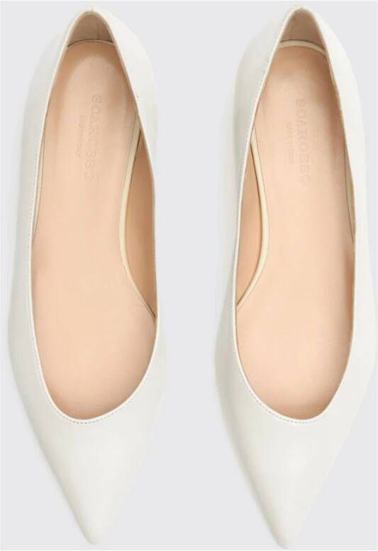 Scarosso Iris Ballet Flats White Dames