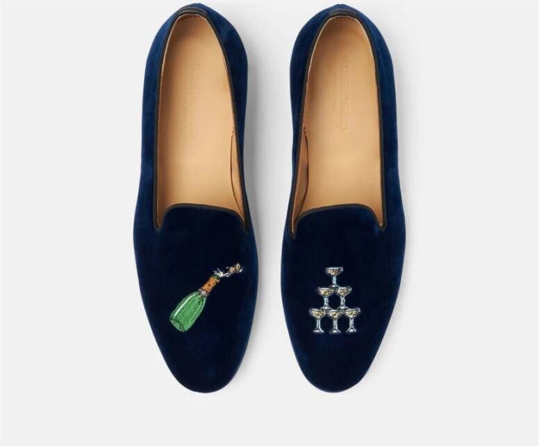 Scarosso Jay Geborduurde Velvet Slippers