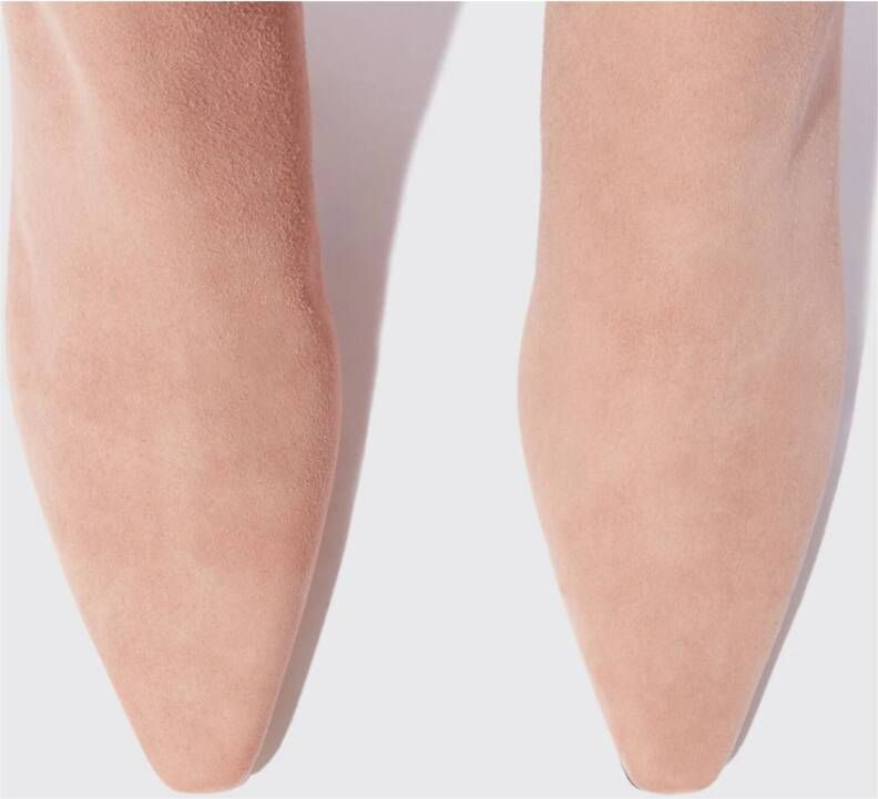 Scarosso Kitty Roze Suède Enkellaarsjes