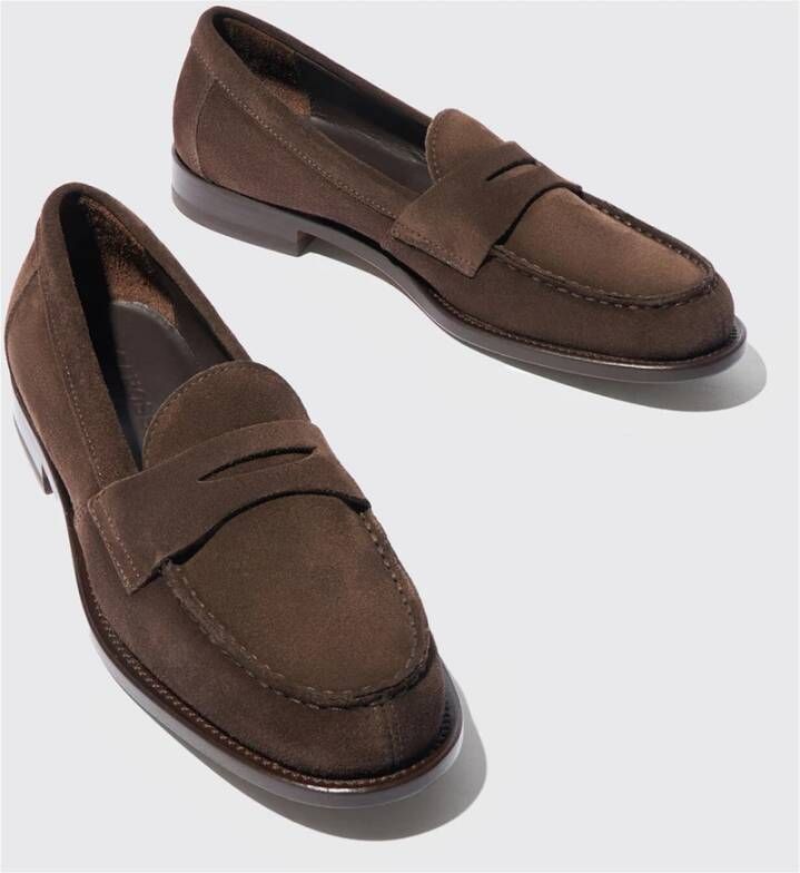Scarosso Klassieke Bruine Suède Penny Loafer