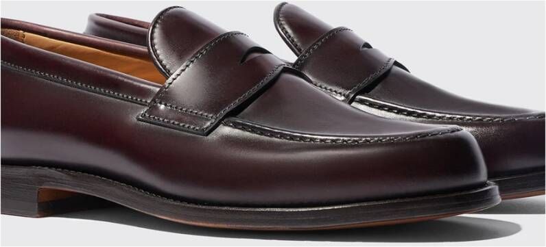 Scarosso Klassieke Italiaanse Penny Loafers Brown Heren