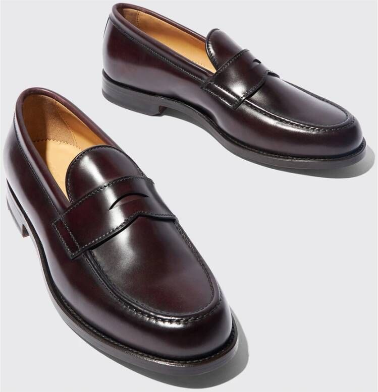 Scarosso Klassieke Italiaanse Penny Loafers Brown Heren