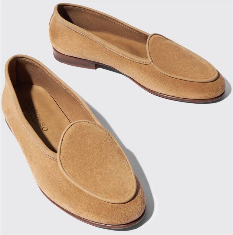 Scarosso Klassieke Nele bruine suède loafers