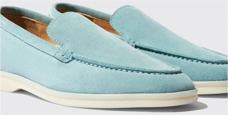 Scarosso Ludovica Storm Suede Loafers Blue Dames