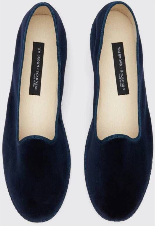 Scarosso Midnight Velvet Friulane Pantoffels Blue Heren