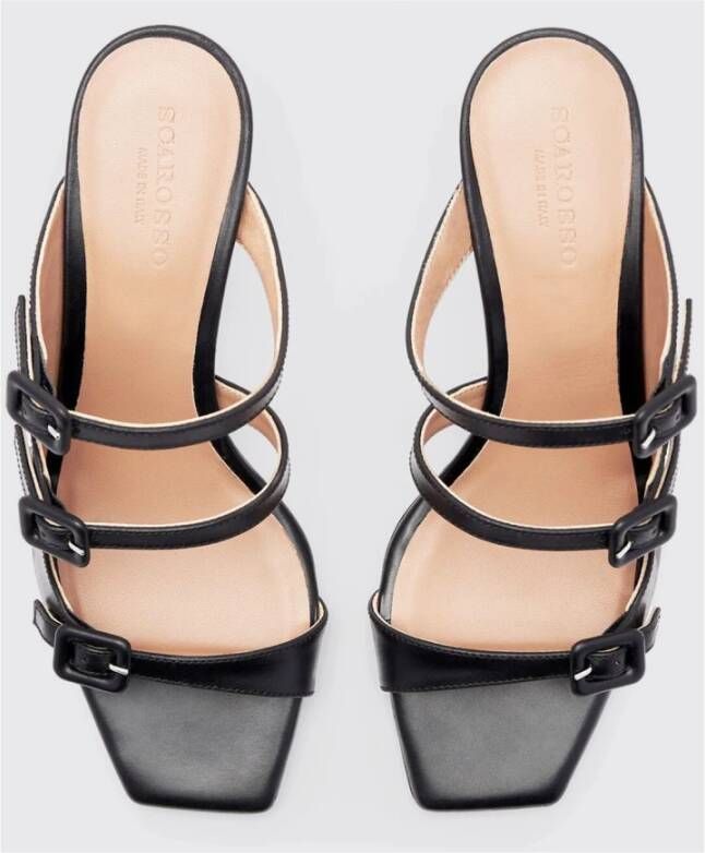 Scarosso Mule Sandalen met Vierkant Design