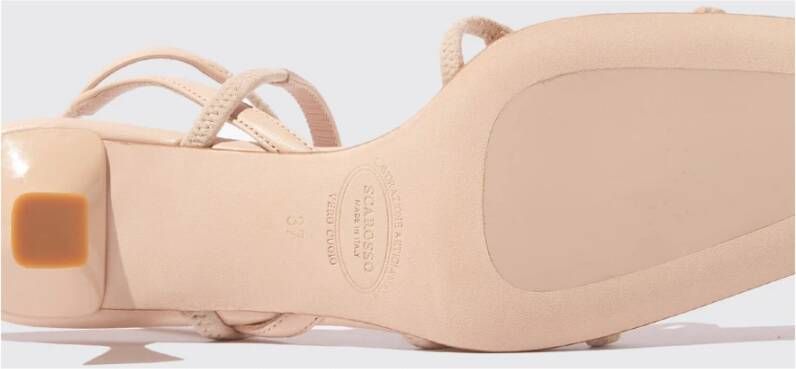 Scarosso Sally Sandalen Handgemaakte Italiaanse Elegantie en Comfort Beige Dames