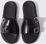 Scarosso Zwarte Leren Monkstrap Sandalen Black Heren - Thumbnail 5