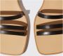 Scarosso Sarah Platte Leren Sandalen Zwart Dames - Thumbnail 2