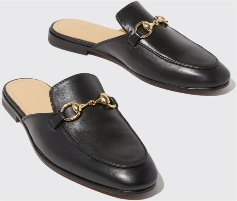 Scarosso Serena Black Horsebit Muiltje