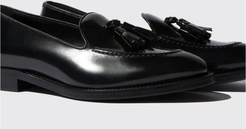 Scarosso Sienna Black Bright Tassel Loafers