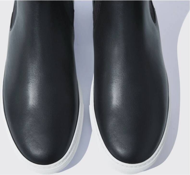 Scarosso Handgemaakte blauwe kalfsleren sneakers met uitneembare binnenzool Blauw Heren