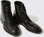 Scarosso Stefania Laarzen Handgemaakte Italiaanse Wingtip Brogue Veterschoenen Zwart Dames - Thumbnail 4