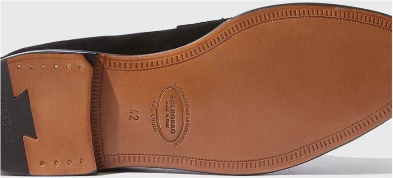Scarosso Stefano Zwarte Suède Loafers