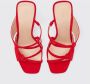 Scarosso Vierkante Neus Suède Sandalen Red Dames - Thumbnail 6