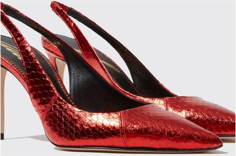 Scarosso Sutton Elaphe Pumps Rood Dames