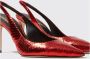 Scarosso Rode Elaphe Slingback Pumps Red Dames - Thumbnail 3