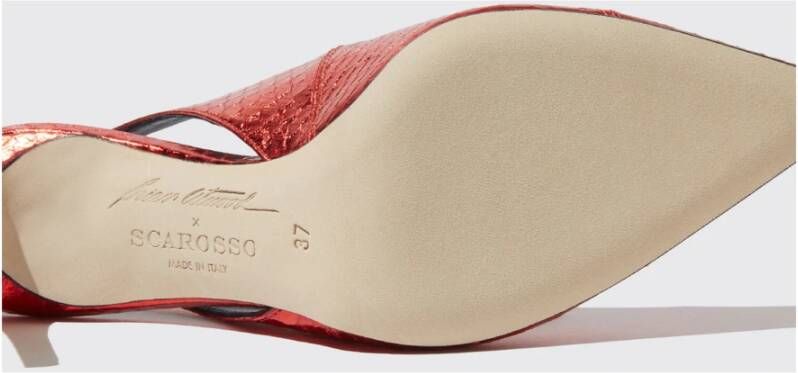 Scarosso Sutton Elaphe Pumps Rood Dames