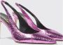 Scarosso Fuchsia Elaphe Slingback Pumps Pink Dames - Thumbnail 5
