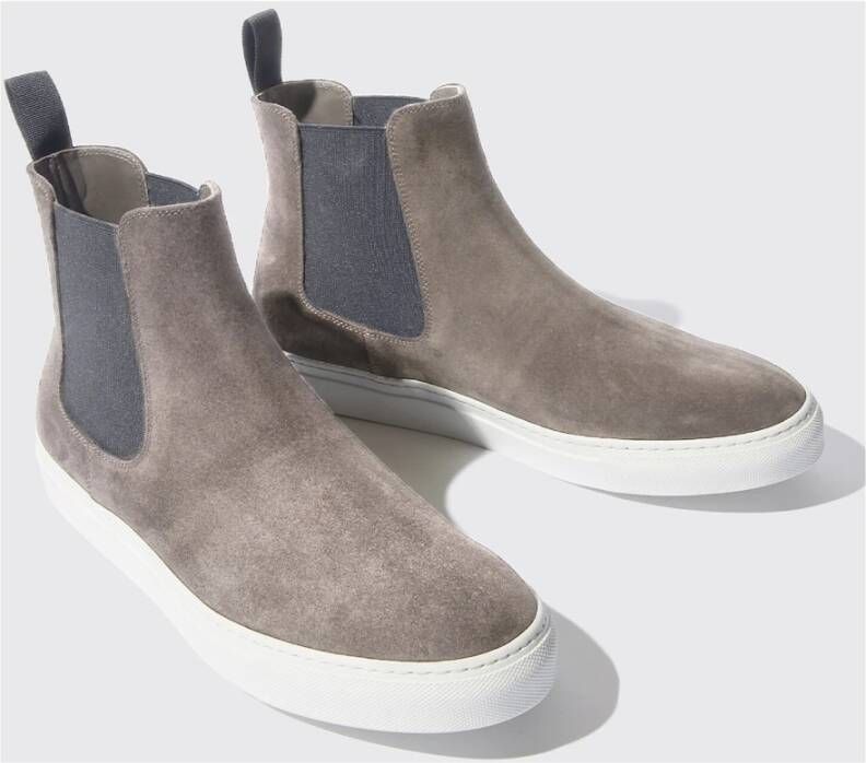 Scarosso Tommaso Grijze Suède Platform Sneakers Grijs Heren