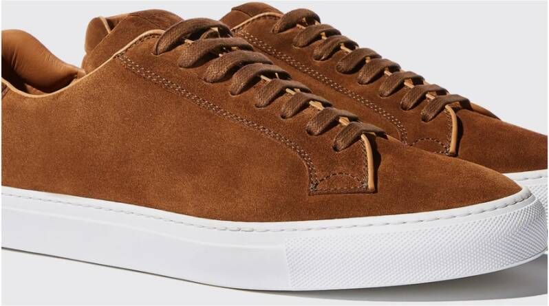 Scarosso Ugo Suède Leren Sneakers Bruin Heren