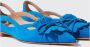 Scarosso Luxe Suède Forget-Me-Not Ballerina`s Blauw Dames - Thumbnail 3