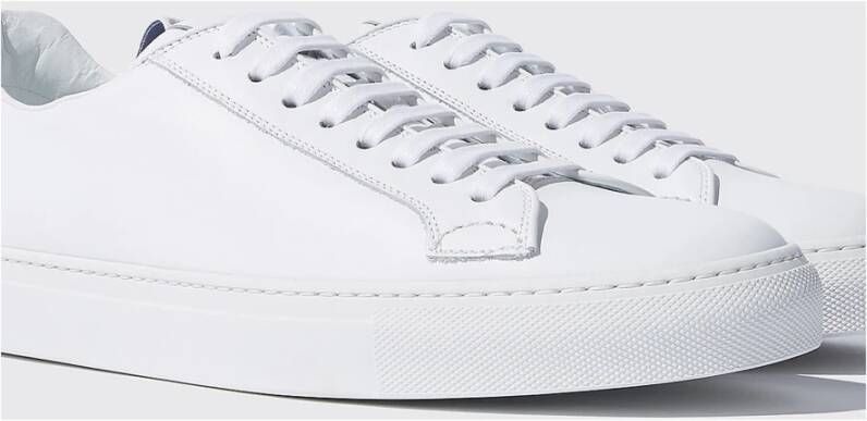 Scarosso Handgemaakte Pinstripe Sneakers Wit Heren