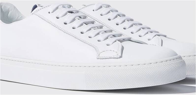 Scarosso Handgemaakte Pinstripe Sneakers Wit Heren